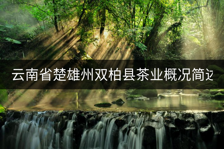 云南省楚雄州雙柏縣茶業(yè)概況簡述(下篇) 云南省楚雄州雙柏縣茶業(yè)概況簡述(下篇)