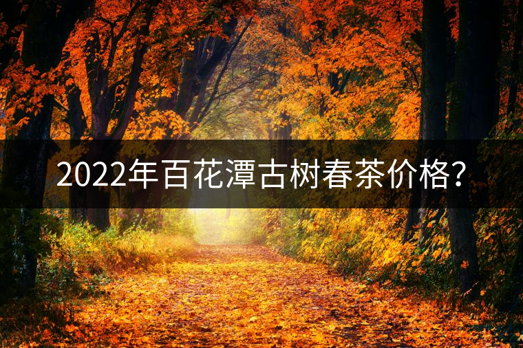 2022年百花潭古樹春茶價格？