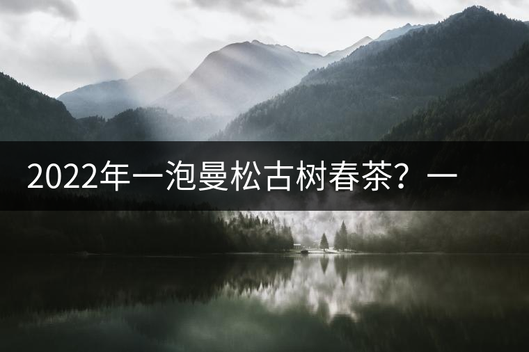 2022年一泡曼松古樹春茶？一飲帝王味……